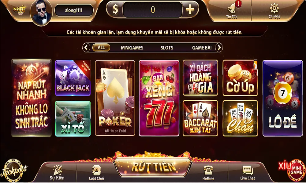 Tai Nhat vip 1 Tổng hợp những trò chơi thịnh hành có trên Tải Nhất vip