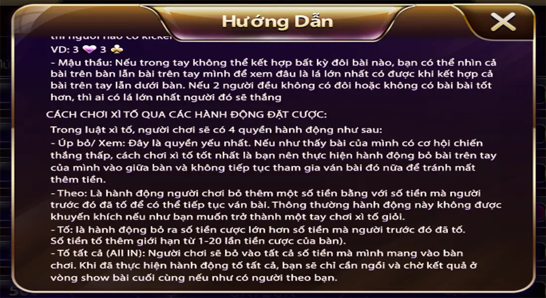 danh bai 4 Kiểm soát vốn khi chơi game đánh bài xì tố