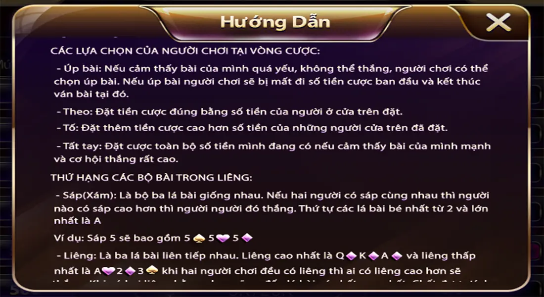 game bai 3 Hướng dẫn chi tiết chơi Liêng trên Nhatvip cho người mới chơi