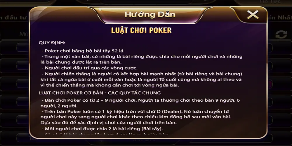 game danh bai doi thuong poker 2 Khái quát về game danh bài đổi thưởng poker nhatvip